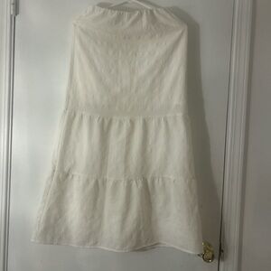 Divided H&M white Tiered Maxi Skirt